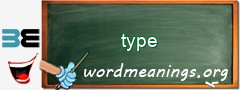 WordMeaning blackboard for type